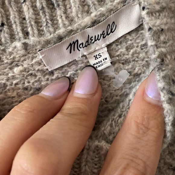 EUC Madewell Button-Back Sweater-Tunic Dress in Donegal Grey - Picture 8 of 11
